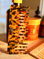 Amber Wide Tooth Comb