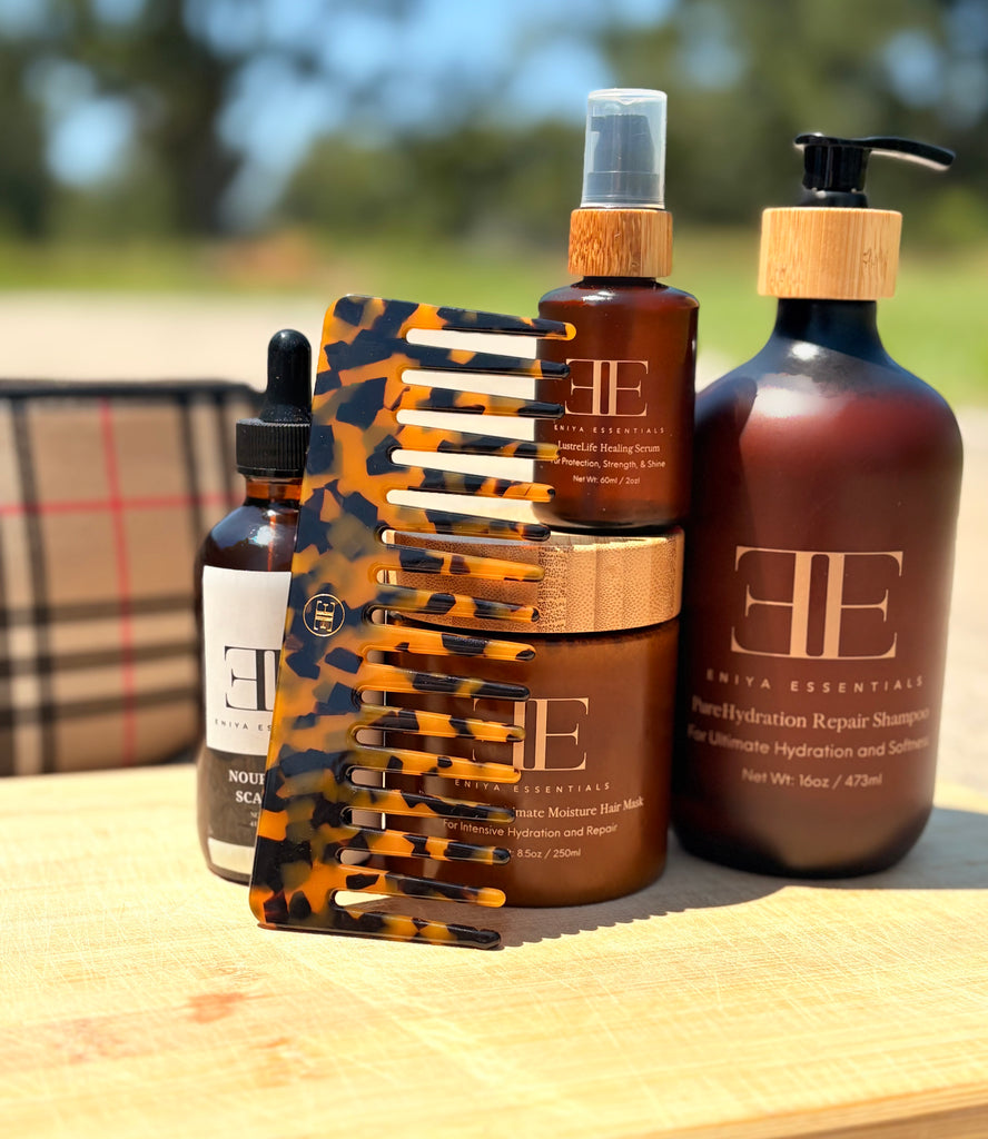 Amber Wide Tooth Comb